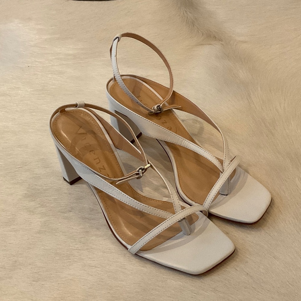 Elegant White Strappy Elegant Heels